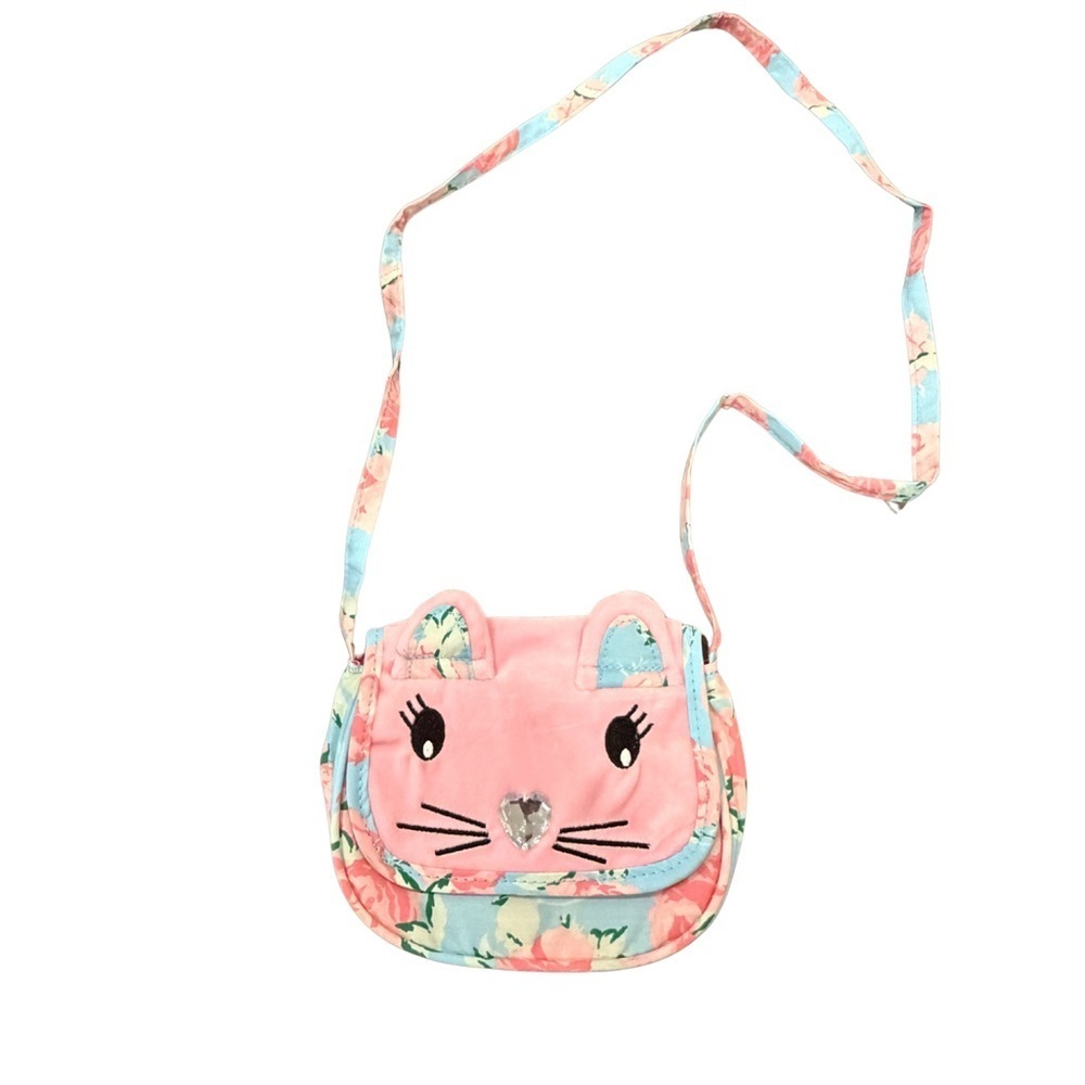 Laura Ashley Pink Floral Cat Kids Bag NWT